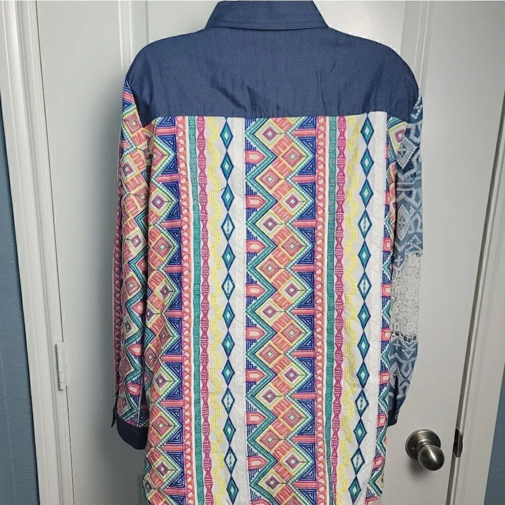 JOHN + MARK Multi Pattern Button Down - Picture 13 of 16